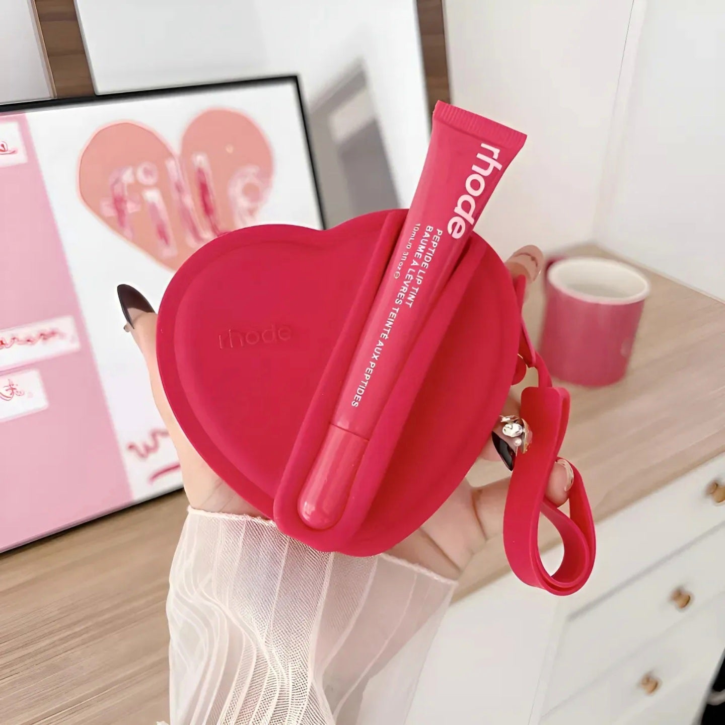 Monedero Corazón de Silicón Porta-Gloss Rhode