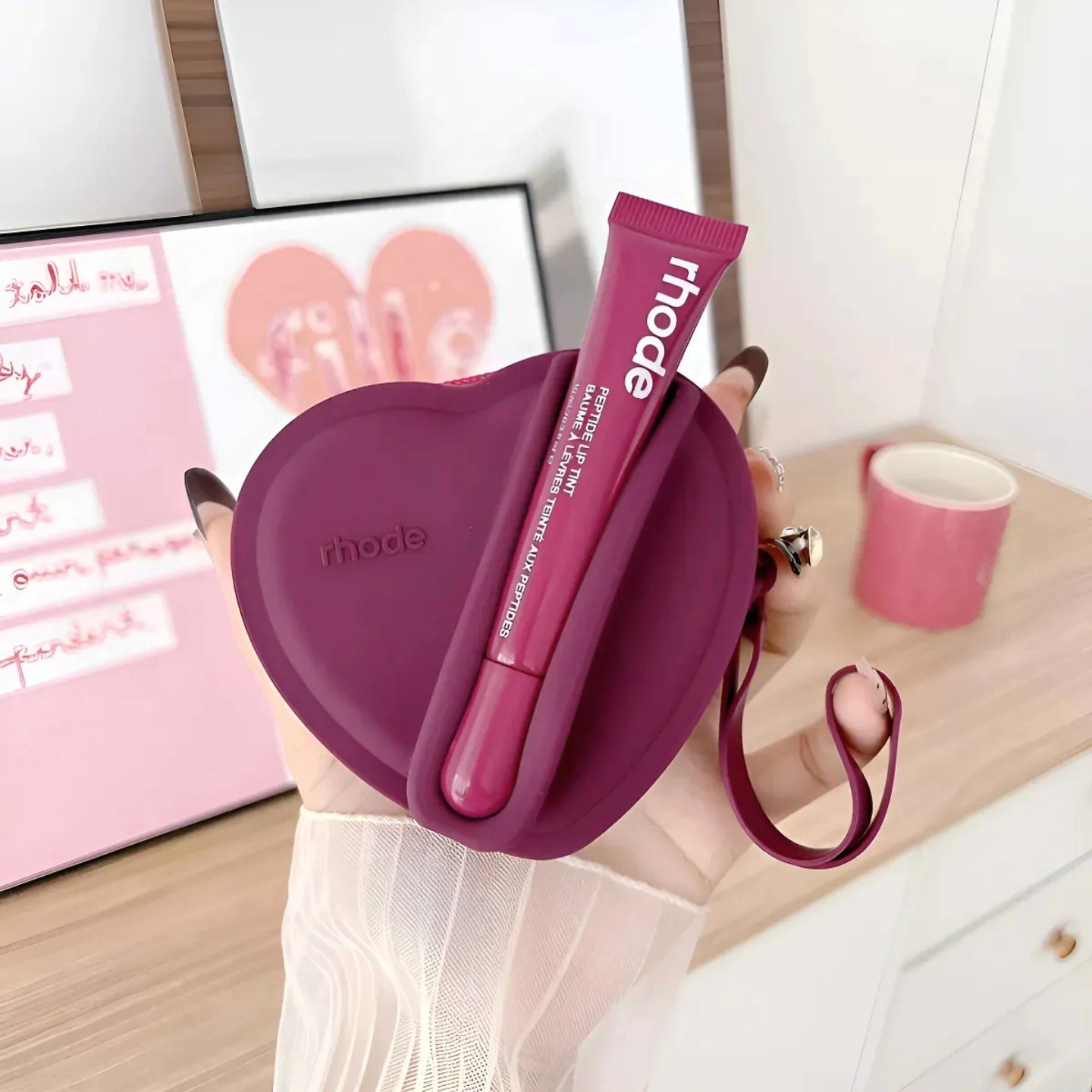 Monedero Corazón de Silicón Porta-Gloss Rhode