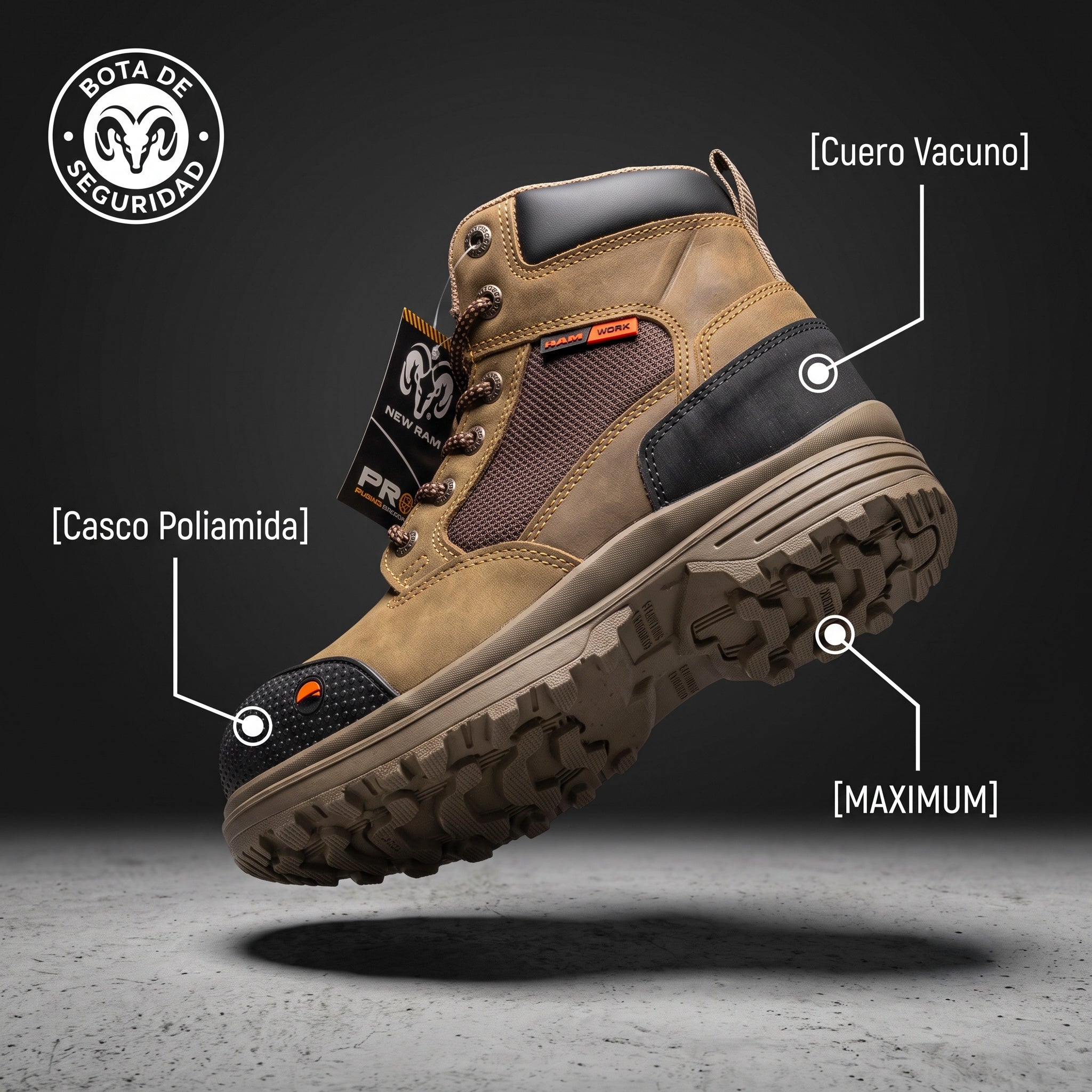 NEW RAM Bota de seguridad